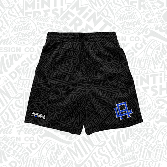 Black Logo Mesh Shorts