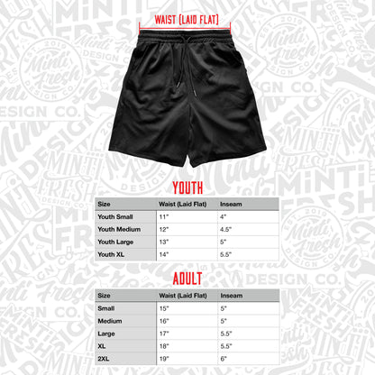 Black Logo Mesh Shorts